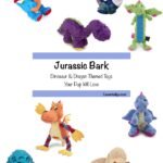 Pet Owner Dinosaur and Dragon Dog Toys Plush Stuffed Animal Toys for Pup